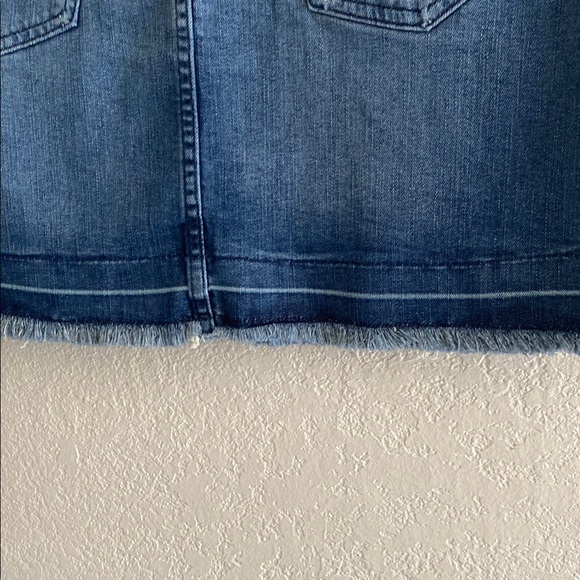 Michael Kors Denim Blue fringe bottom Skirt size 4 - Picture 4 of 11